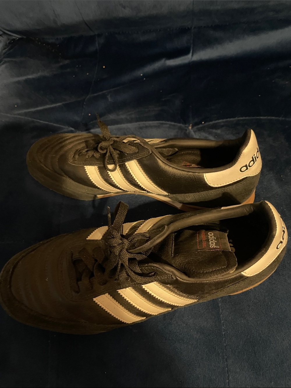 adidas Black and White Retro Three-Stripe Sneakers